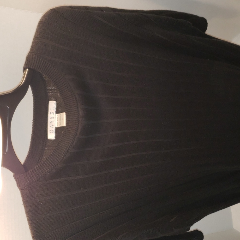 Men's Cassel Black Ribbed Short Sleeve Shirt‎